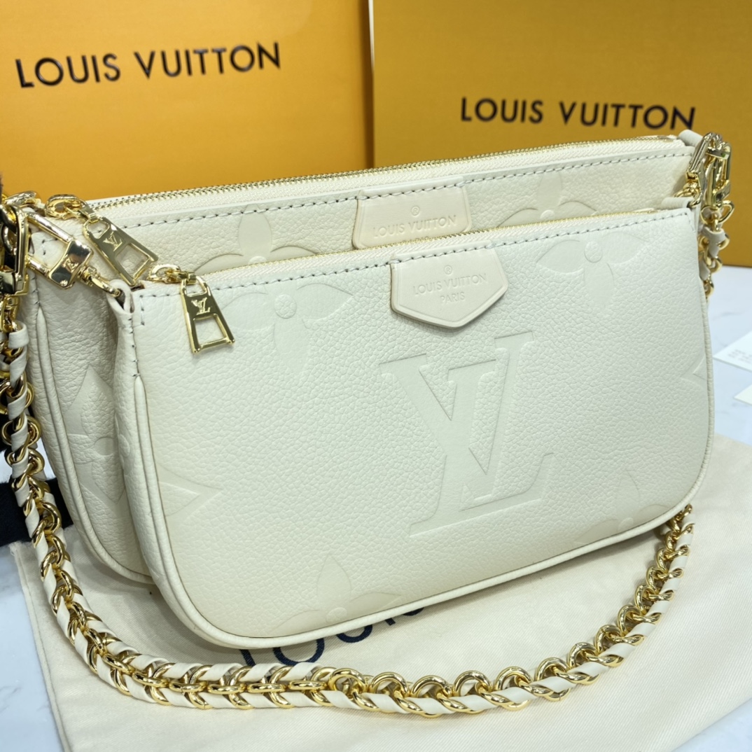 Louis Vuitton MULTI POCHETTE ACCESSOIRES Monogram M80447 Cream 